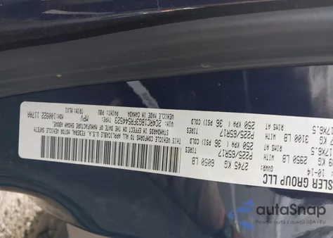 2015 Chrysler Town & Country Touring from USA, damaged, VIN 2C4RC1BG3FR544523